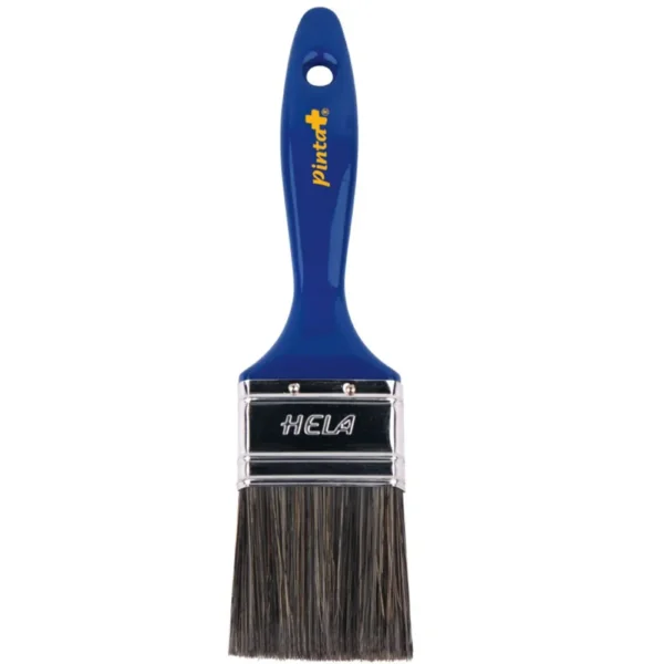 HELA PINTA+ BROCHASFIBRA MEZCLA Cerda Natural Gris + Sintética PBT esmeriladaPlástico Azul ergonómico1/2"4"